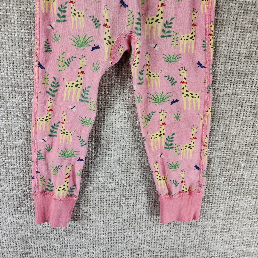 Hanna Andersson Sleeper Pajamas Size 3T Pink Giraffes Organic Cotton Zip‎ - Picture 8 of 10